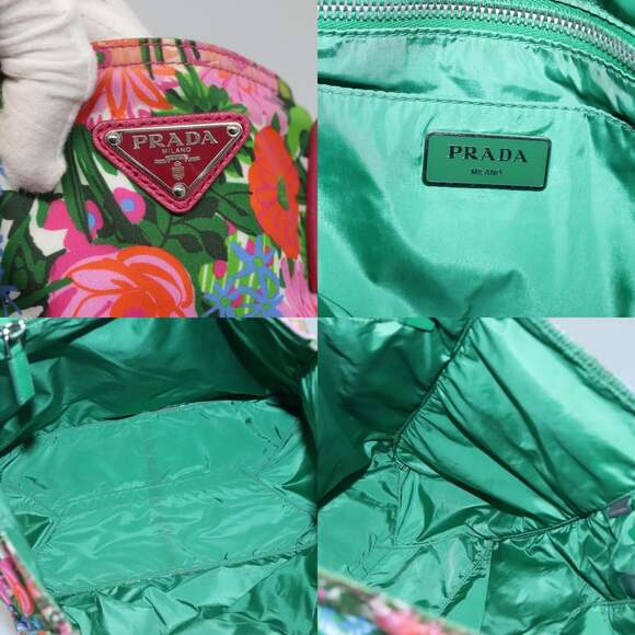 PRADA Tote Bag Nylon Multicolor Silver - Picture 11 of 13